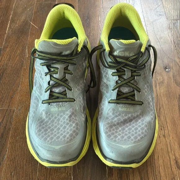 Hoka Gray and Yellow Athletic Shoes Hoka Arahi 8 Grey/Orange Men main image 4